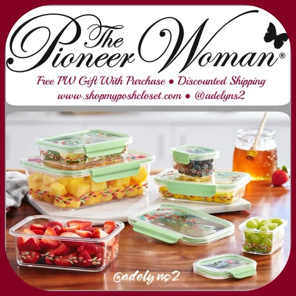 🌺 New The Pioneer Woman Painted Meadow Storage Containers - Picture 1 of 3